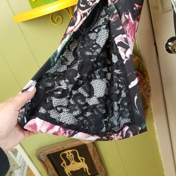 JAX Black Label Floral Dress L/S sz 12 - Picture 4 of 9